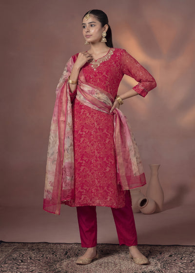 Pink & Gold Kurta Set